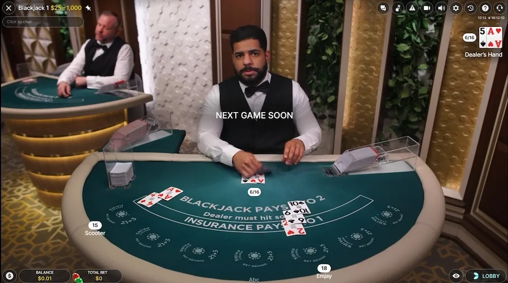 Live Dealer Blackjack