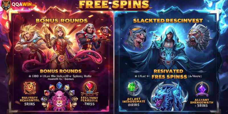 This image demonstrates bonus rounds and special features that can be triggered during free spins.