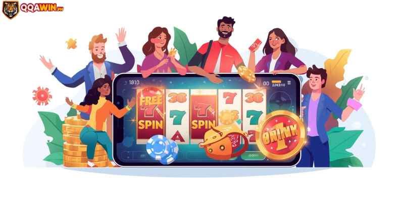 This image highlights how players can enjoy free spins on mobile devices with responsive design.