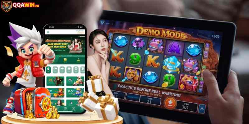 Practicing slot games in demo mode before real wagering.